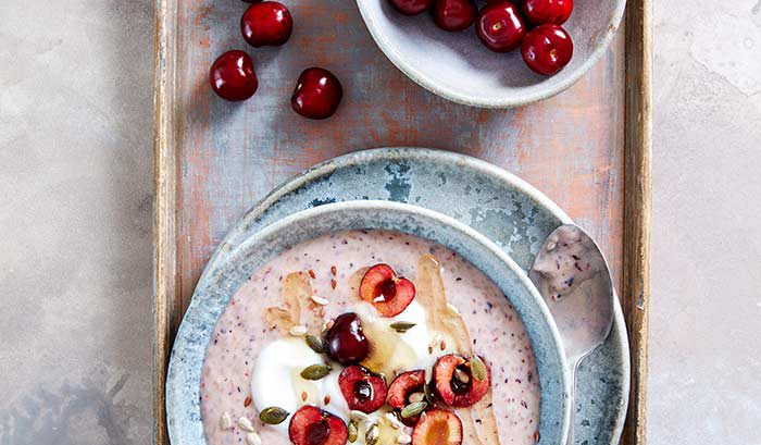Cherry Smoothie bowl (Jerte Cherries), smoothie bol de cerezas