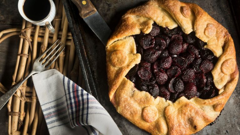 Galette de cerezas y almendras