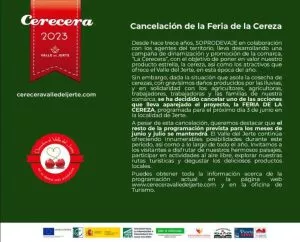 Cancelada la Feria de la Cereza 2023 en el Valle del Jerte